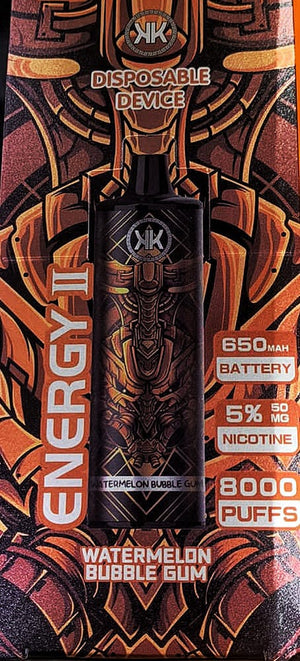 KK ENERGY II DISPOSABLE VAPE (RECHARGEABLE) 8000 PUFF MESH COIL