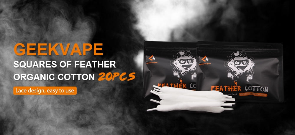 Geekvape Squares of Feather Organic Cotton 20pcs